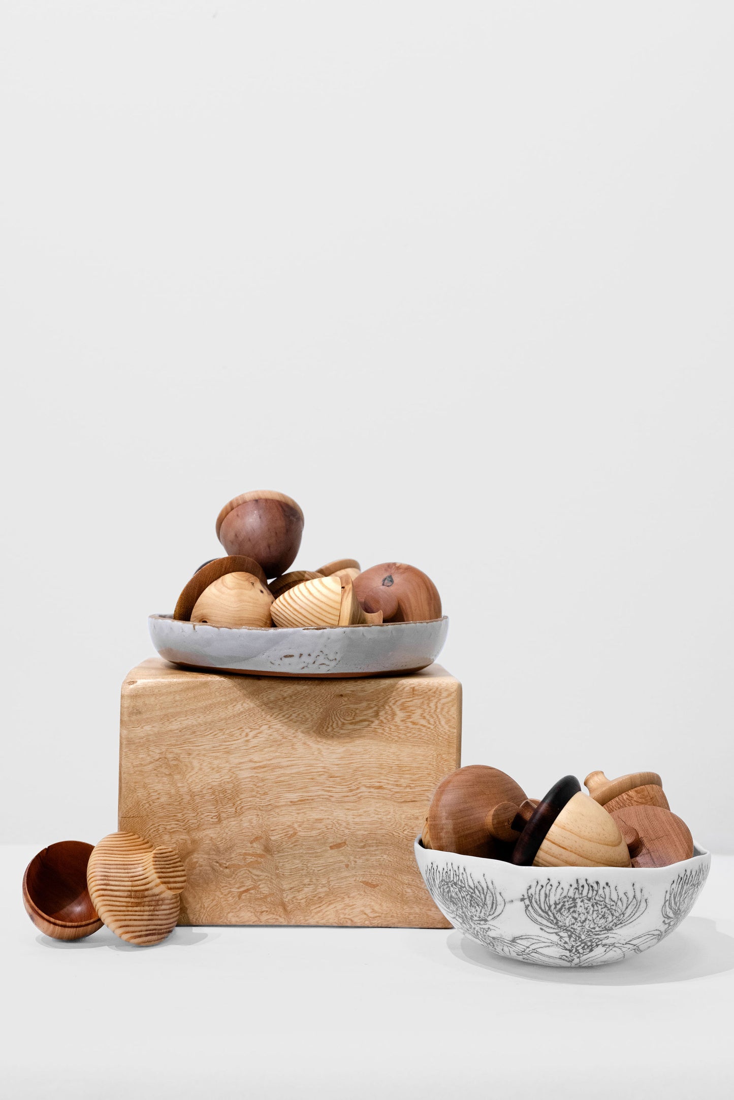 Hand Turn Wooden Acorns