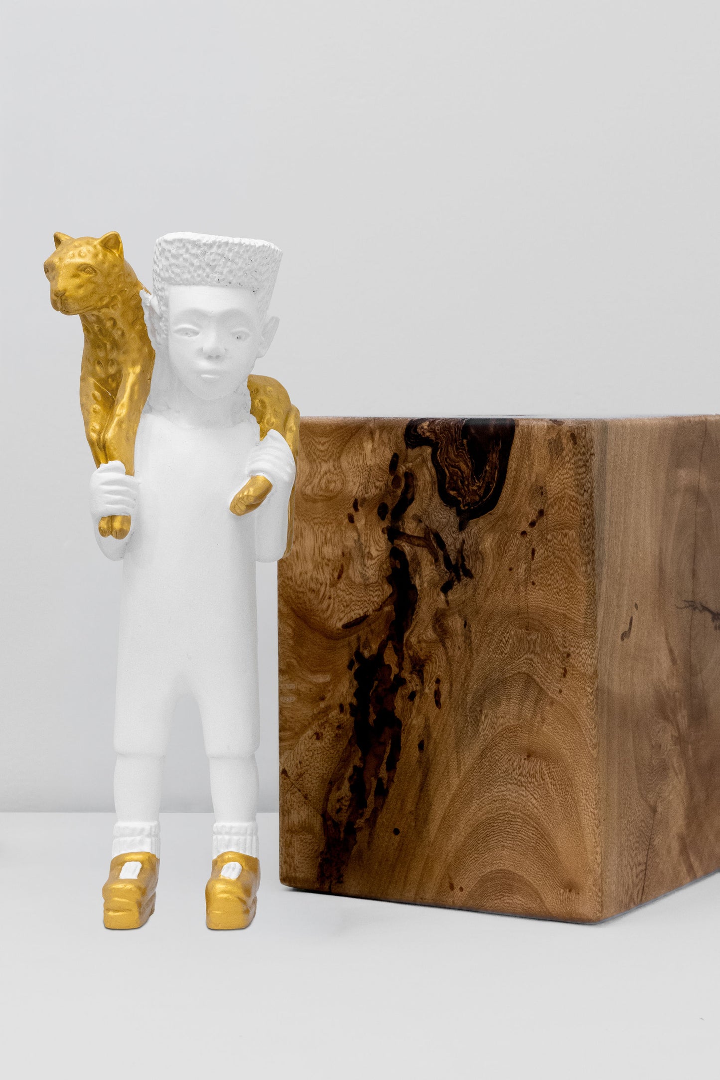 The Little Clonette Doll Figurines in White with Leopard