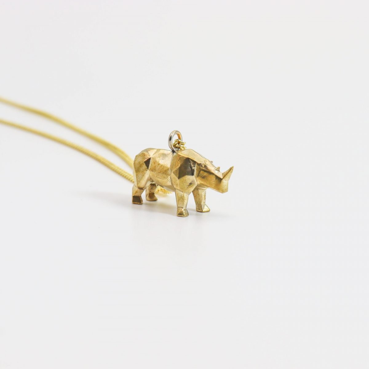 Rhino Pendant on Chain