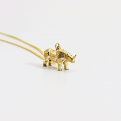 Rhino Pendant on Chain
