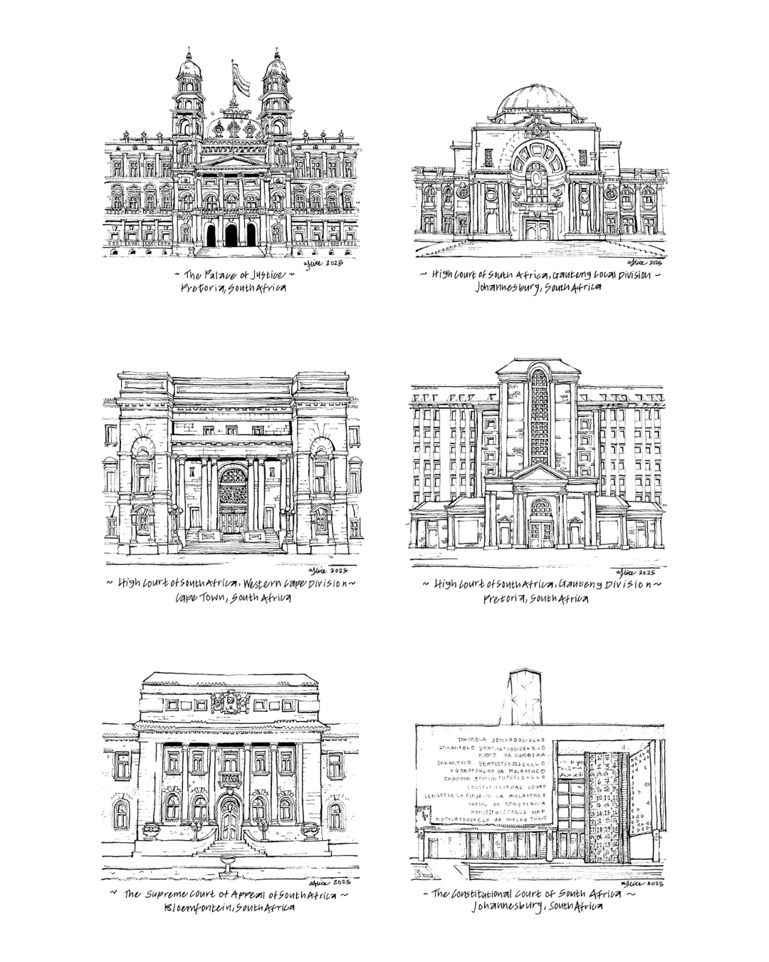 Courts of South Africa Poster